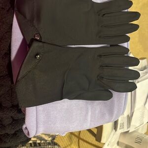 Black Satin Gloves